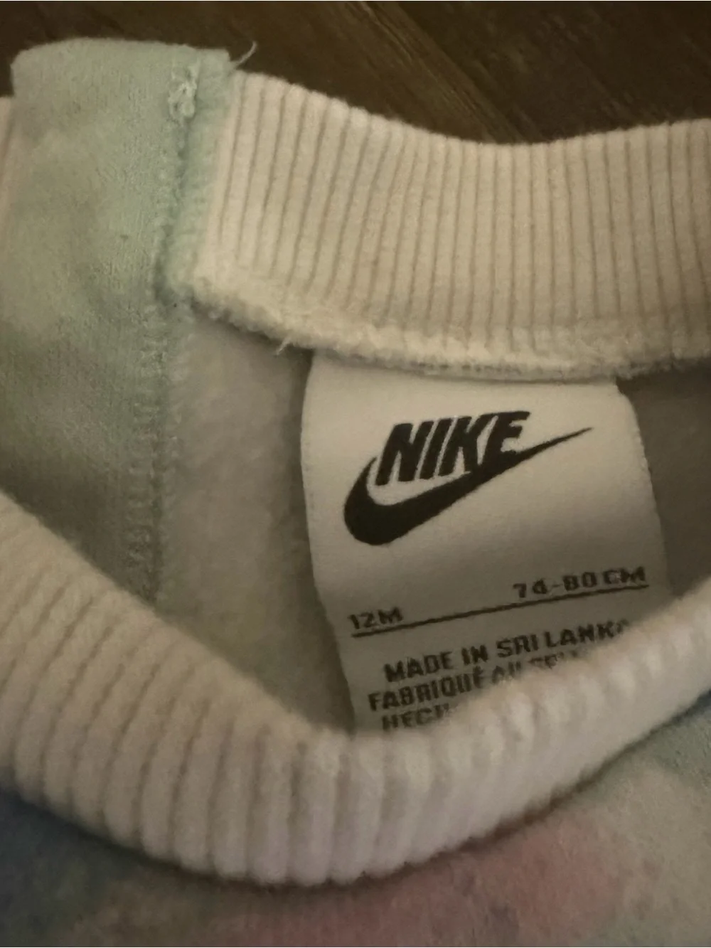 Nike Pastel Tie-Dye Crewneck Sweatshirt - White Pink Mint Blue